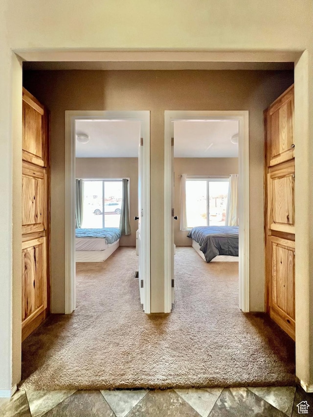 hall with carpet