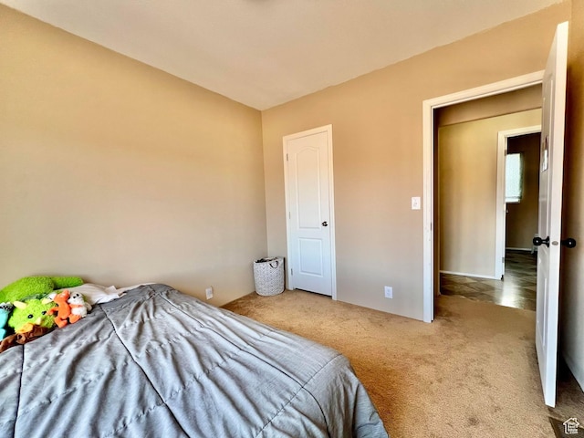 view of carpeted bedroom