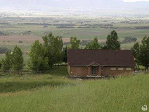 drone / aerial view with a rural view