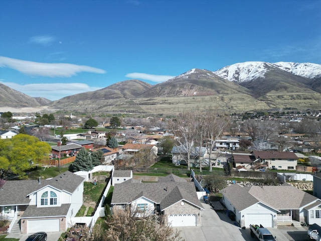 mountain view with a residential view