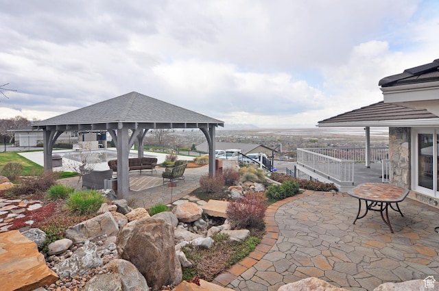 360 E 1825 N, Centerville, UT 84014 - view of patio / terrace with a gazebo and fence