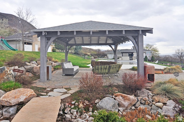360 E 1825 N, Centerville, UT 84014 - view of patio featuring outdoor lounge area and a gazebo