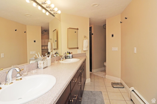 360 E 1825 N, Centerville, UT 84014 - full bathroom with a baseboard heating unit, a sink, tile patterned flooring, and baseboards