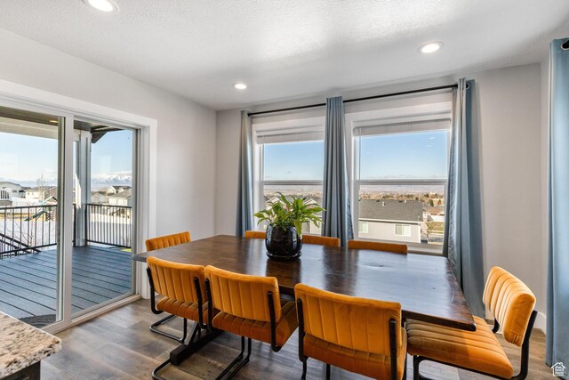 51 S 1250 E, Smithfield, UT 84335 - dining room with a textured ceiling, wood finished floors, and recessed lighting