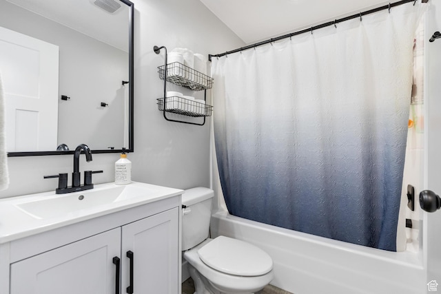 51 S 1250 E, Smithfield, UT 84335 - full bathroom with toilet, shower / bathtub combination with curtain, vanity, and visible vents