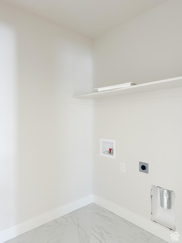 7007 W Hazel Oak Ct Unit 212, Herriman, UT 84096 - laundry area with hookup for an electric dryer, hookup for a washing machine, and light marble finish floors