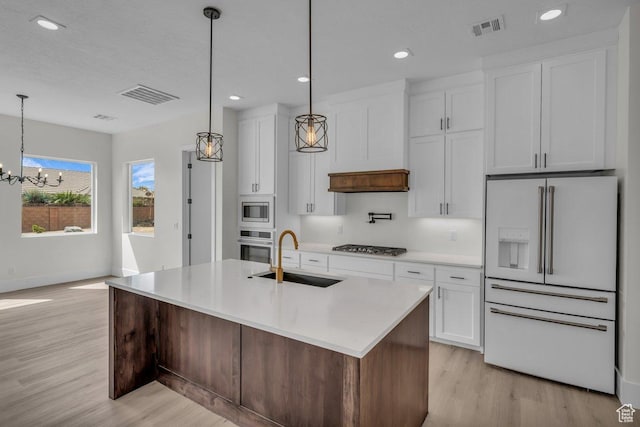 39 W Elinor Ln, Washington, UT 84780 - kitchen featuring appliances with stainless steel finishes, a sink, white cabinetry, and visible vents