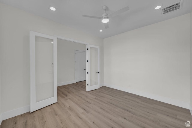 39 W Elinor Ln, Washington, UT 84780 - unfurnished room with visible vents, baseboards, a ceiling fan, recessed lighting, and wood finished floors