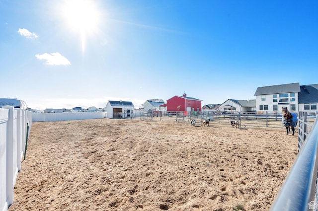 2282 N 3430 W, Clinton, UT 84015 - view of yard featuring an exterior structure, an outbuilding, and a residential view