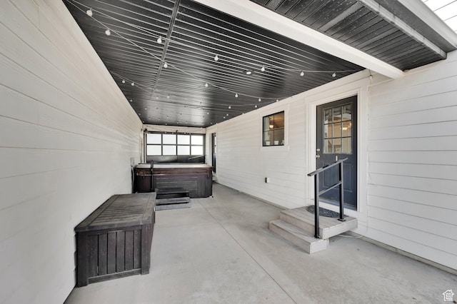 2282 N 3430 W, Clinton, UT 84015 - view of patio featuring a hot tub