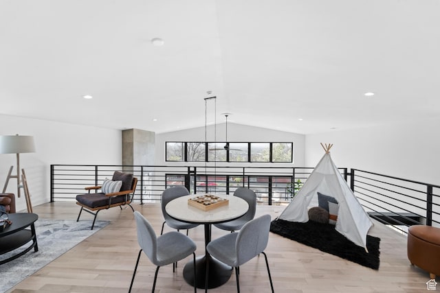 707 E 9th Ave, Salt Lake City, UT 84103 - dining room with light wood-style flooring and lofted ceiling