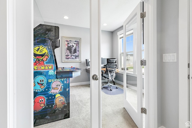 2913 S Puddle Ln, Saratoga Springs, UT 84045 - carpeted office featuring recessed lighting and baseboards