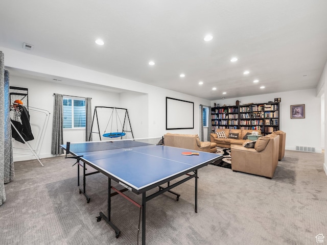 667 S Meade St, Mapleton, UT 84664 - playroom with carpet flooring, baseboards, visible vents, and recessed lighting