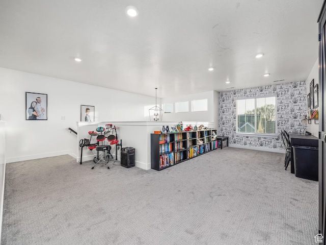667 S Meade St, Mapleton, UT 84664 - misc room featuring recessed lighting, baseboards, and carpet floors