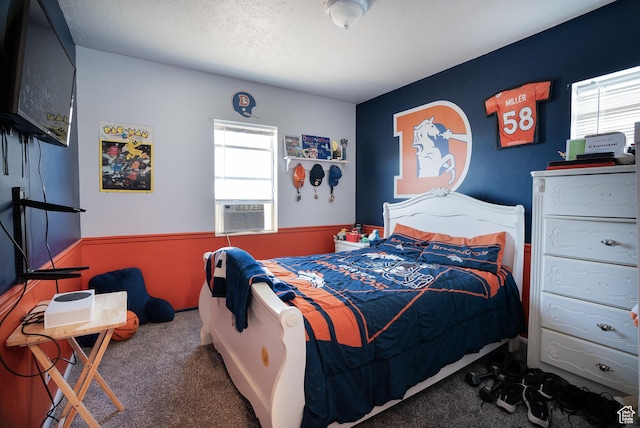 190 S Broadway St, Tooele, UT 84074 - carpeted bedroom featuring cooling unit and a textured ceiling