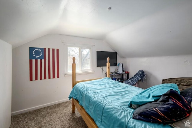 12640 S 1565 E, Draper, UT 84020 - bedroom with baseboards, vaulted ceiling, and carpet floors