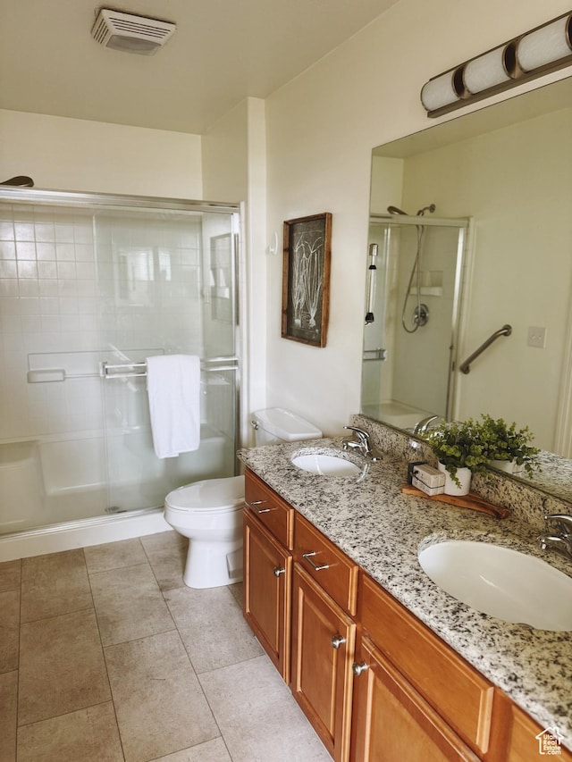 374 N 1100 E Unit F3, Lehi, UT 84043 - full bath with visible vents, toilet, a stall shower, and a sink