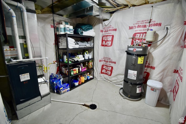 utilities with electric water heater and heating unit
