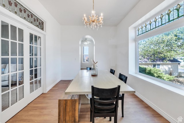 105 W 600 S, Manti, UT 84642 - dining space with wood finished floors, an inviting chandelier, and baseboards