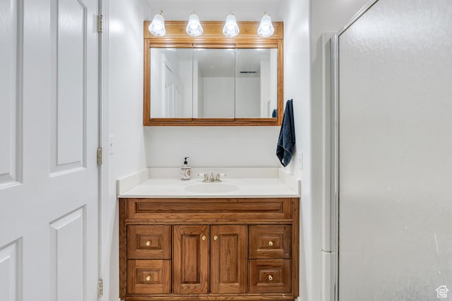 105 W 600 S, Manti, UT 84642 - bathroom with vanity and a stall shower