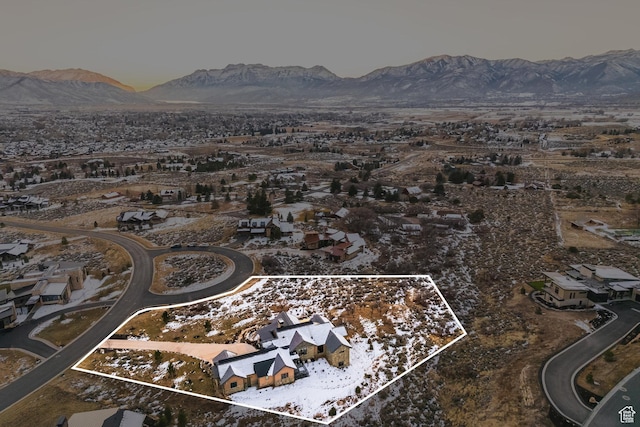 1285 N Oquirrh Mountain Dr, Heber City, UT 84032 - aerial view with a mountain view and a residential view