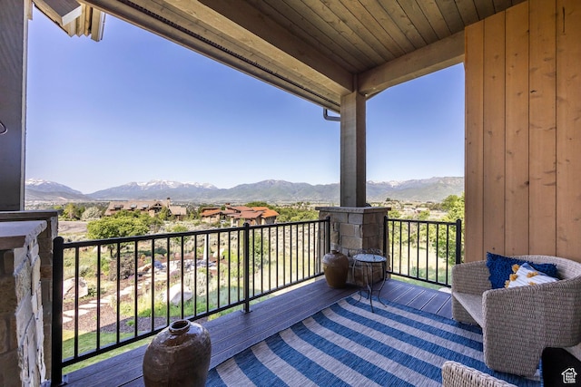1285 N Oquirrh Mountain Dr, Heber City, UT 84032 - balcony featuring a mountain view