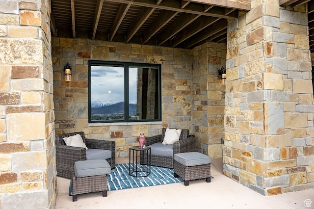 1285 N Oquirrh Mountain Dr, Heber City, UT 84032 - living area with concrete flooring