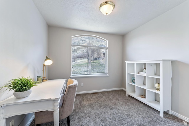 3794 W Morgan Blvd, Cedar Hills, UT 84062 - carpeted home office with a textured ceiling and baseboards