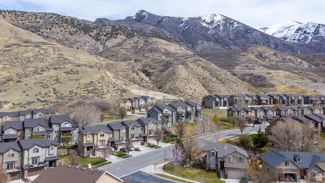 3794 W Morgan Blvd, Cedar Hills, UT 84062 - aerial view featuring a mountain view and a residential view