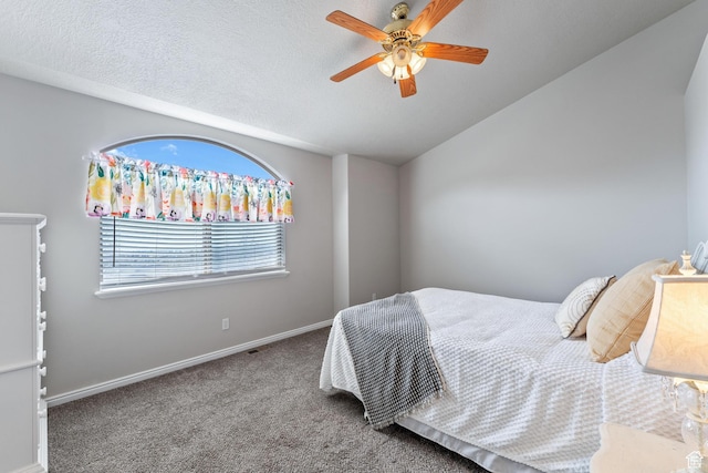3794 W Morgan Blvd, Cedar Hills, UT 84062 - bedroom featuring carpet flooring, baseboards, a textured ceiling, and lofted ceiling