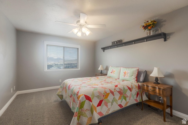 390 Ridge Dr, Heber City, UT 84032 - bedroom with ceiling fan, carpet flooring, and baseboards