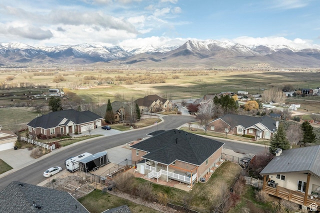 390 Ridge Dr, Heber City, UT 84032 - bird's eye view with a mountain view and a residential view