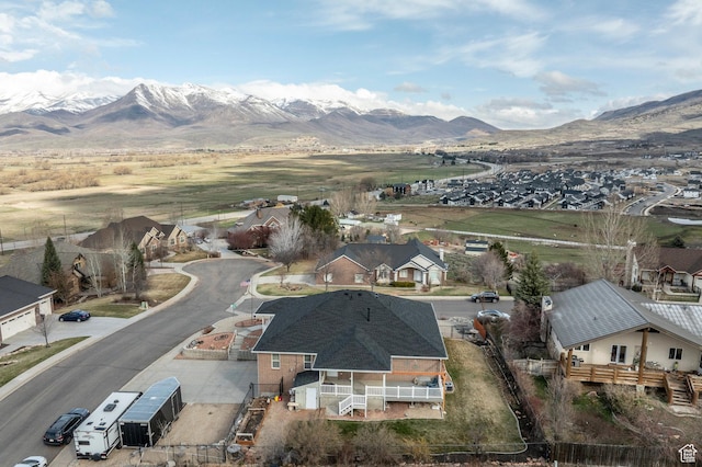 390 Ridge Dr, Heber City, UT 84032 - birds eye view of property with a residential view and a mountain view