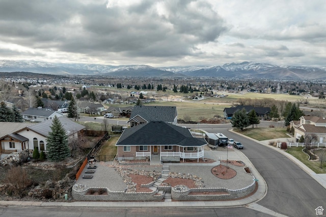 390 Ridge Dr, Heber City, UT 84032 - birds eye view of property featuring a mountain view and a residential view