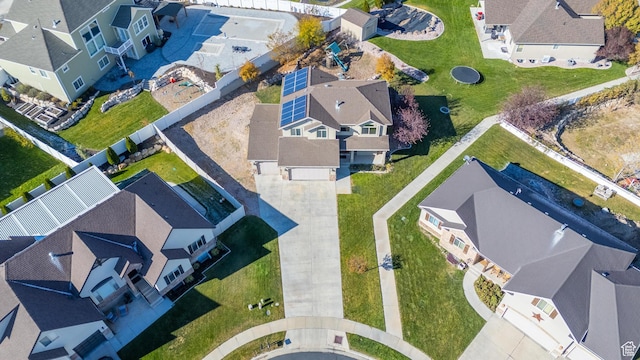 drone / aerial view with a residential view