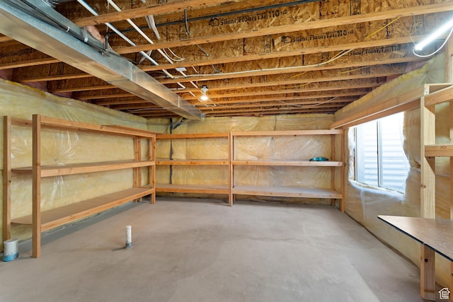 view of basement