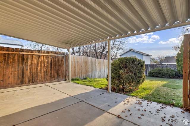 view of patio / terrace with fence