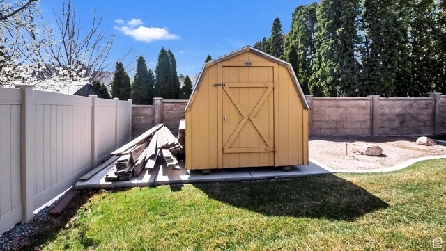2847 W Amini Way S, Jordan, UT 84095 - view of shed featuring a fenced backyard