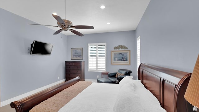 2847 W Amini Way S, Jordan, UT 84095 - bedroom featuring recessed lighting, baseboards, and a ceiling fan