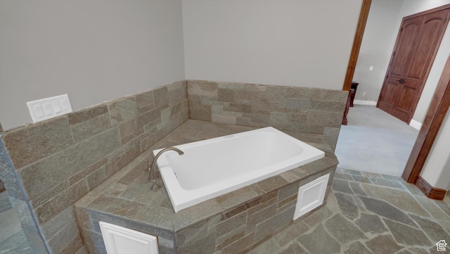 2847 W Amini Way S, Jordan, UT 84095 - full bathroom featuring visible vents, baseboards, and a garden tub