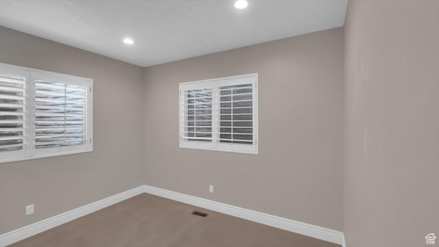 2847 W Amini Way S, Jordan, UT 84095 - spare room with visible vents, baseboards, and recessed lighting