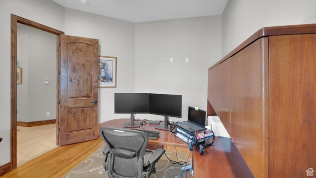 2847 W Amini Way S, Jordan, UT 84095 - home office featuring light wood-style floors and baseboards