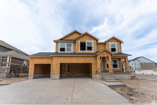 13678 S Langdon Dr Unit 2315, Riverton, UT 84096 - property in mid-construction with concrete driveway, an attached garage, covered porch, and fence
