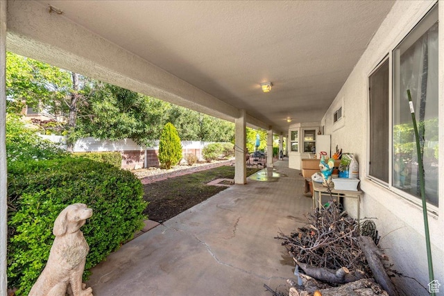 view of patio / terrace with fence