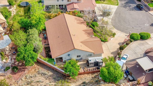aerial view featuring a residential view