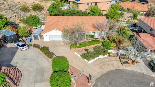 bird's eye view featuring a residential view