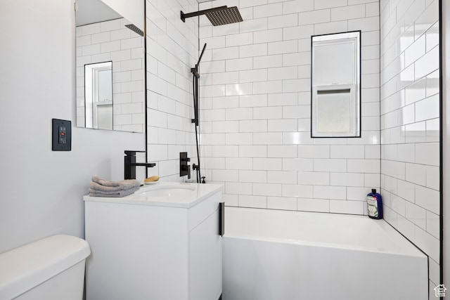 4622 S 375 E, Washington Terrace, UT 84405 - full bathroom featuring toilet, vanity, and shower / bath combination