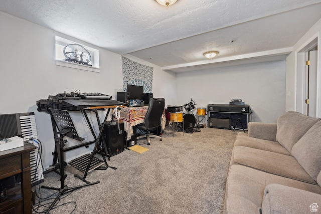 4622 S 375 E, Washington Terrace, UT 84405 - office area featuring a textured ceiling and carpet floors