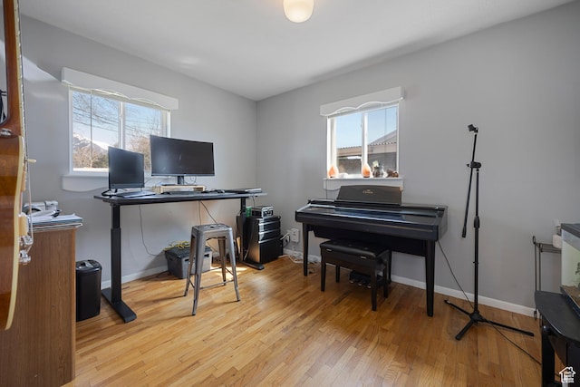 4622 S 375 E, Washington Terrace, UT 84405 - office featuring wood finished floors, baseboards, and a wealth of natural light
