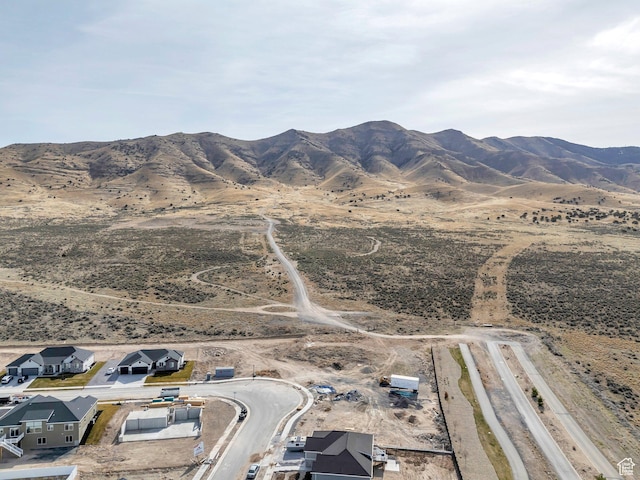 2888 E Carriage Hill Dr, Eagle Mountain, UT 84005 - drone / aerial view featuring a mountain view